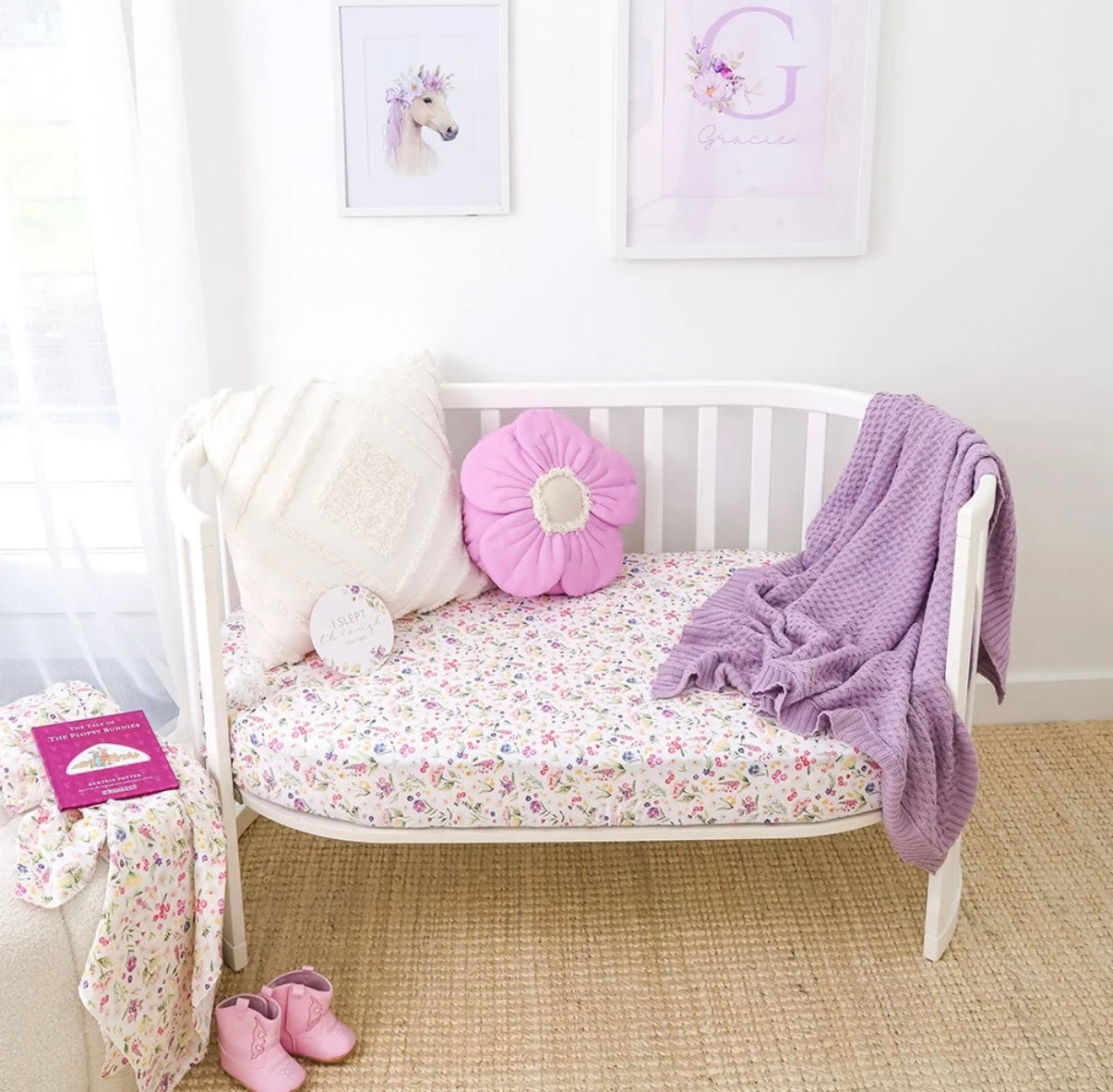 Snuggle Hunny Gracie Fitted Cot Sheet