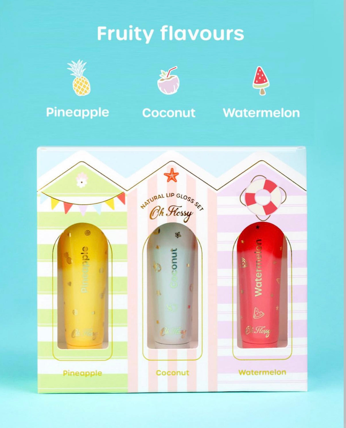 Oh Flossy Beach Club Natural Lip Gloss Set