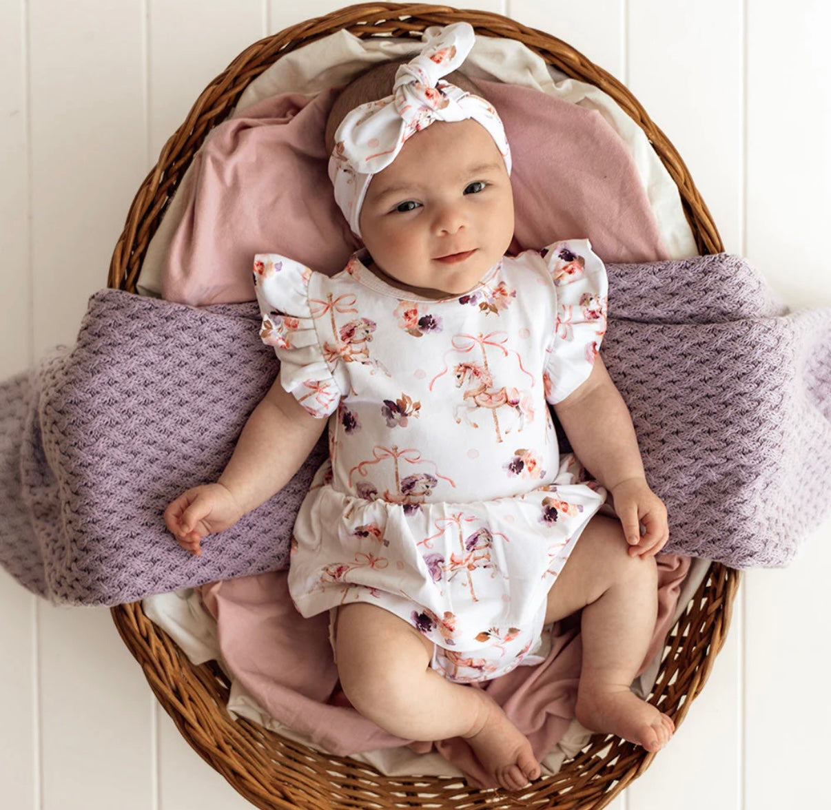 Snuggle Hunny Carousel Short Sleeve Dress