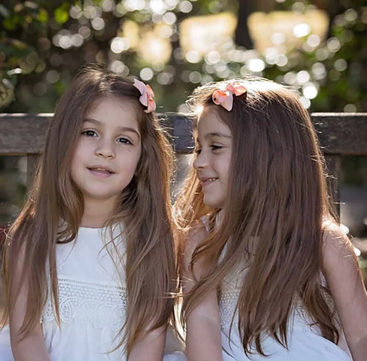 Snuggle Hunny Baby Pink Piggy Tail Hair Clip Bows