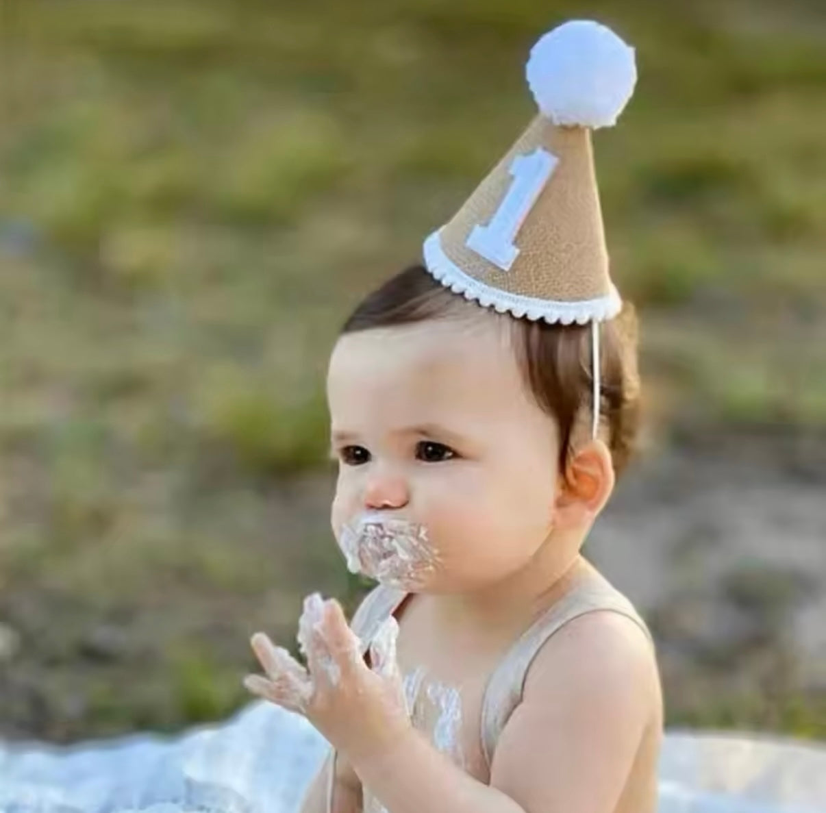 1st Birthday Burlap Party Hat