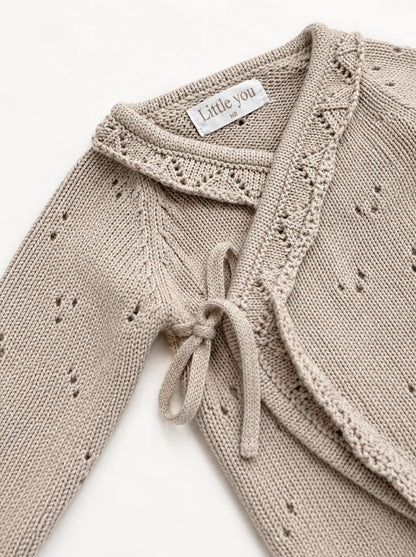 Little You Heirloom Organic Knit Wrap Romper