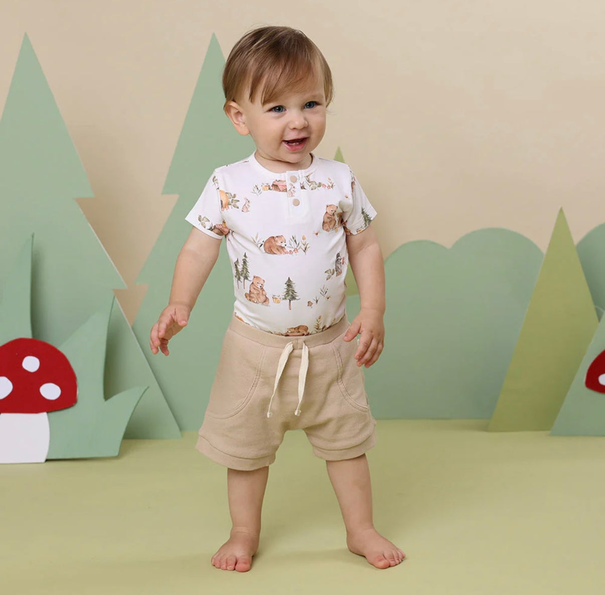 Snuggle Hunny Bears Short Sleeve Bodysuit