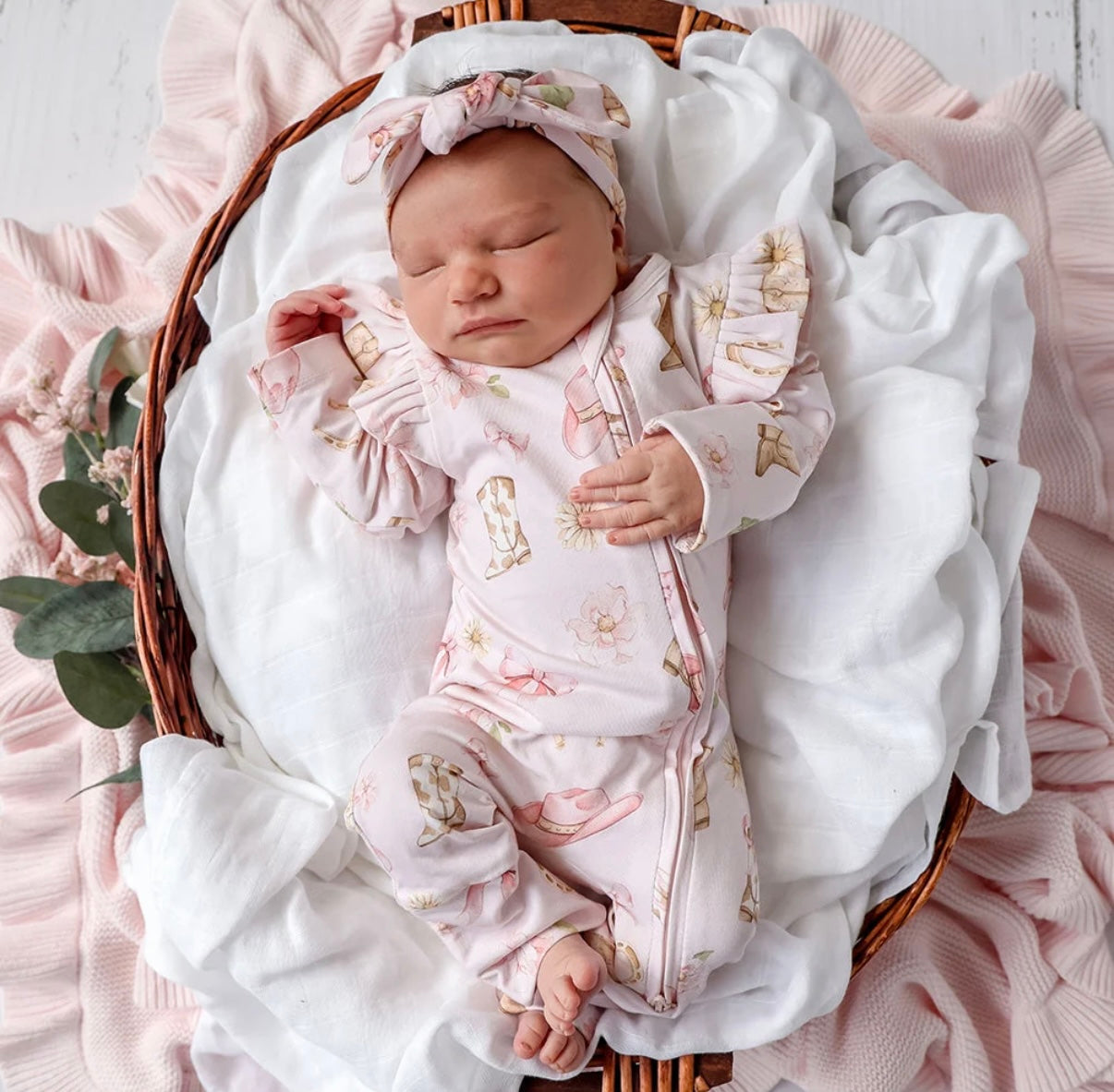 Snuggle Hunny Boots & Bows Snugglesuit Convertible Romper