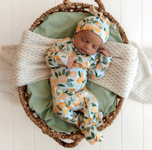 Snuggle Hunny Citrus Squeeze Snugglesuit Convertible Romper