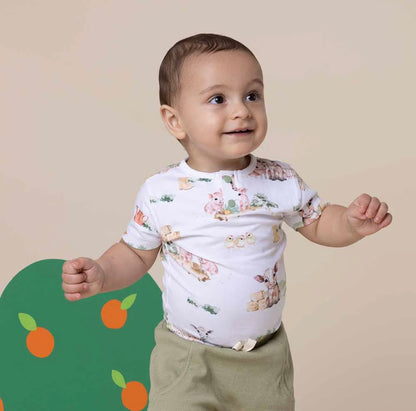 Snuggle Hunny Farm Short Sleeve Bodysuit