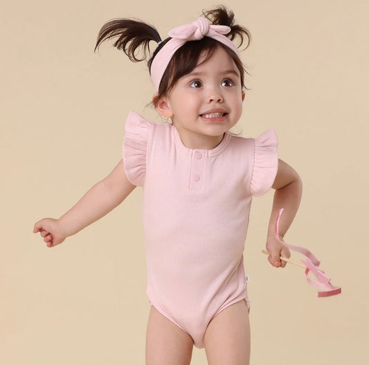 Snuggle Hunny Baby Pink Short Sleeve Bodysuit