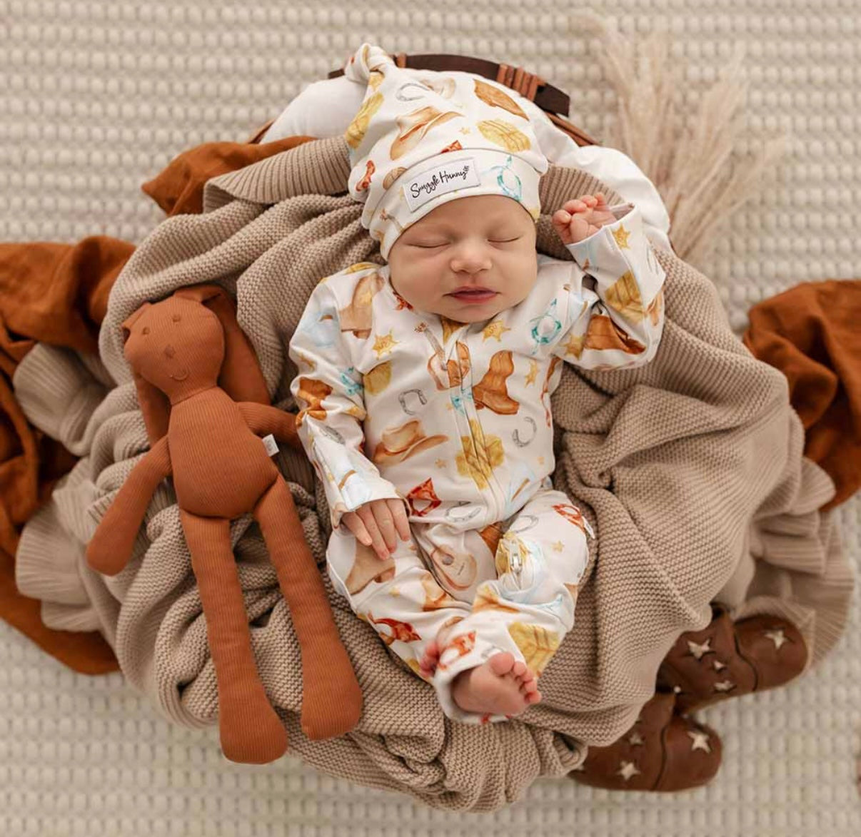 Snuggle Hunny Cowboys Snugglesuit Convertible Romper