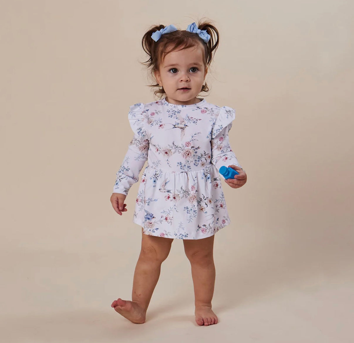 Snuggle Hunny Sweet Swallows Long Sleeve Dress