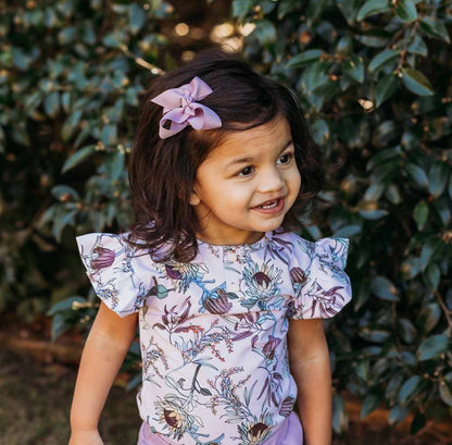 Snuggle Hunny Soft Violet Hair Clip Bow