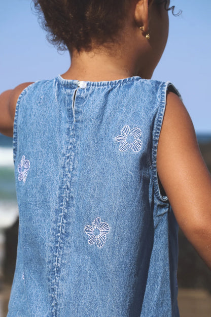 Belle & Sun Denim Dress Flower