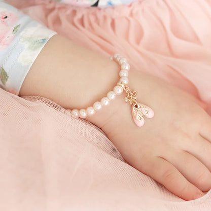 Lauren Hinkley Charm Bracelet | Pink Pearl Bella Ballerina