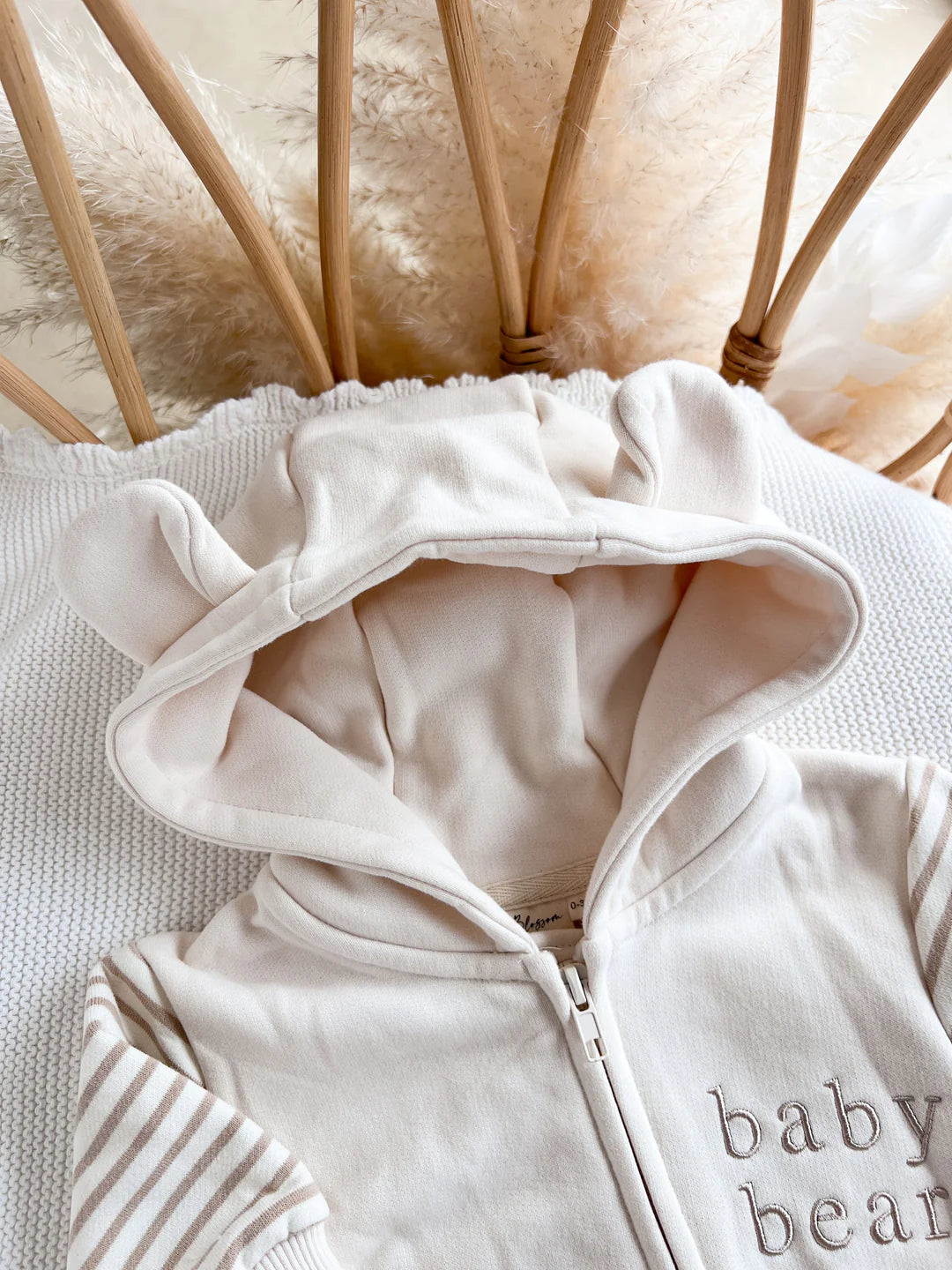 Blossom & Pear 'Baby Bear' Hoodie Zip Romper