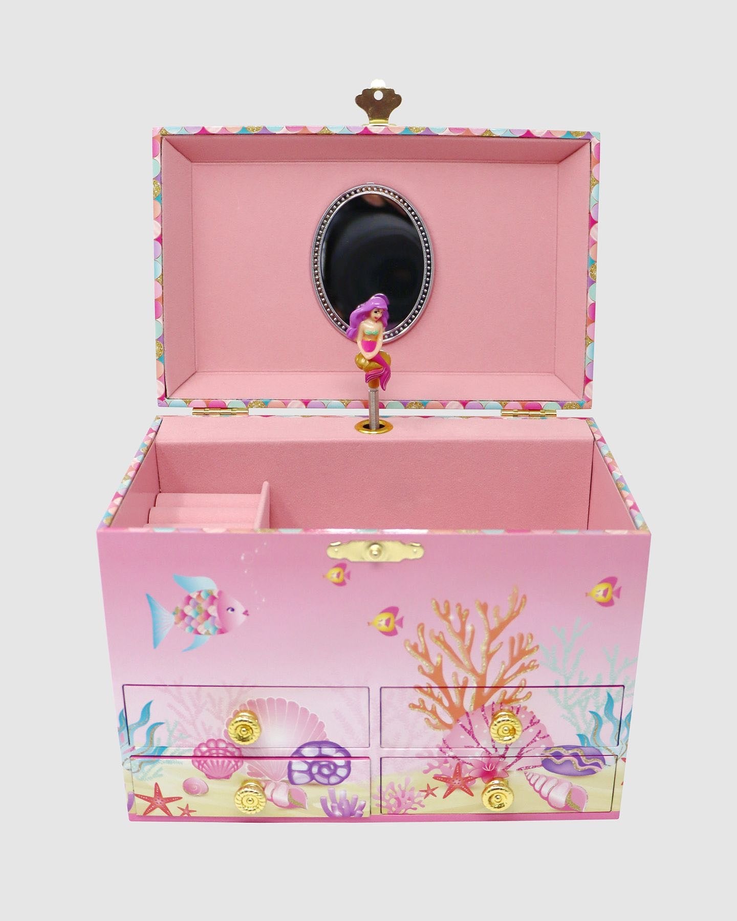 Pink Poppy Enchanted Mermaid Musical Jewellery Box