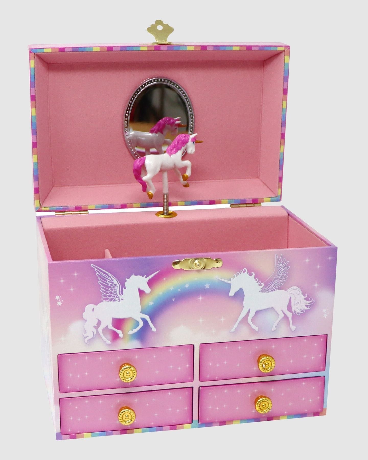 Pink Poppy Dreamland Unicorn  Musical Jewellery Box