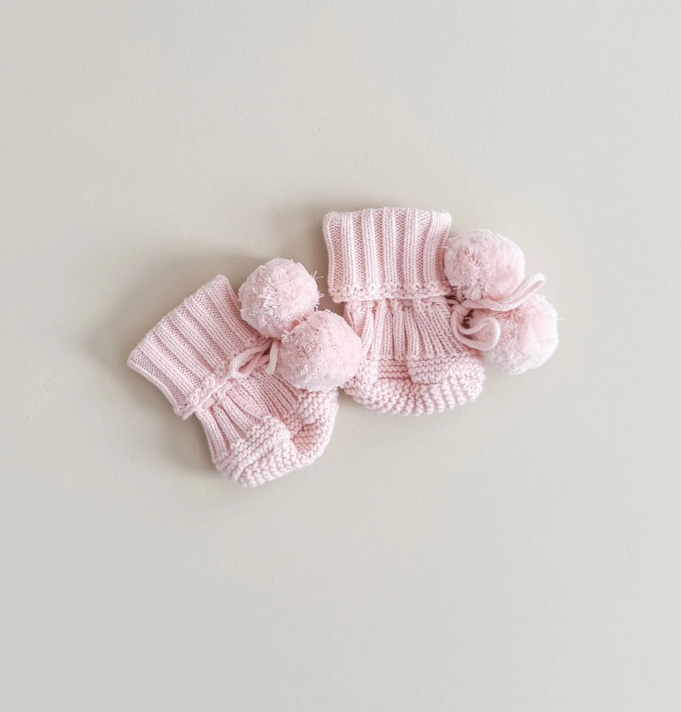 Petite + Co Pompom Booties Baby Pink