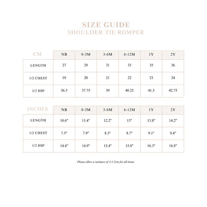 Blossom & Pear Scarlett Dobby Tie Romper