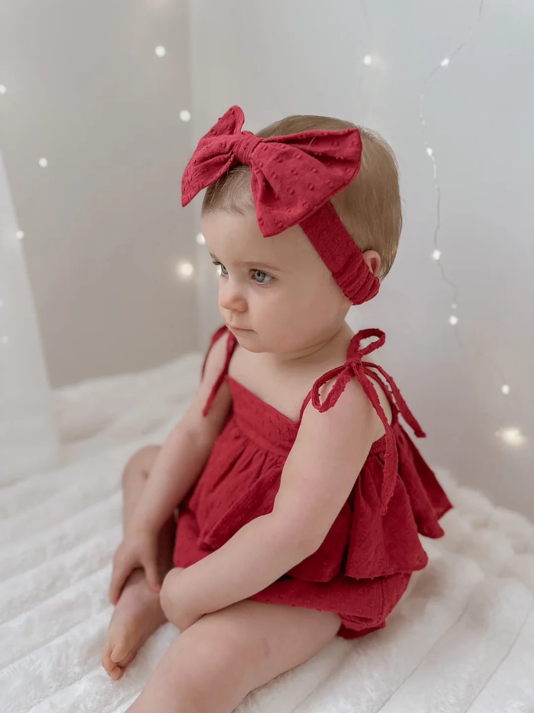 Blossom & Pear Scarlett Dobby Tie Romper