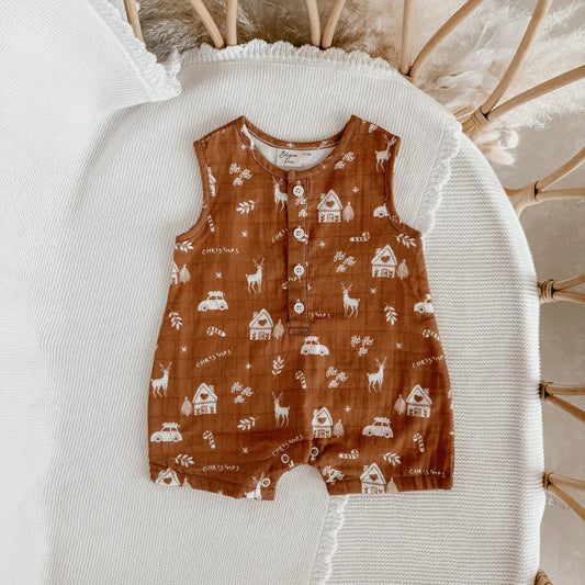 Blossom & Pear Holiday Village Playsuit