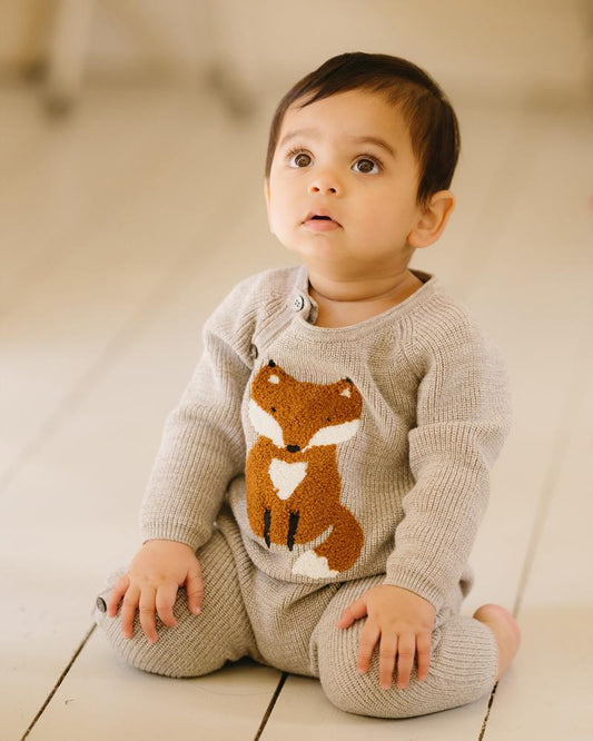 Bébé by Minihaha Eli Fox Knitted Romper