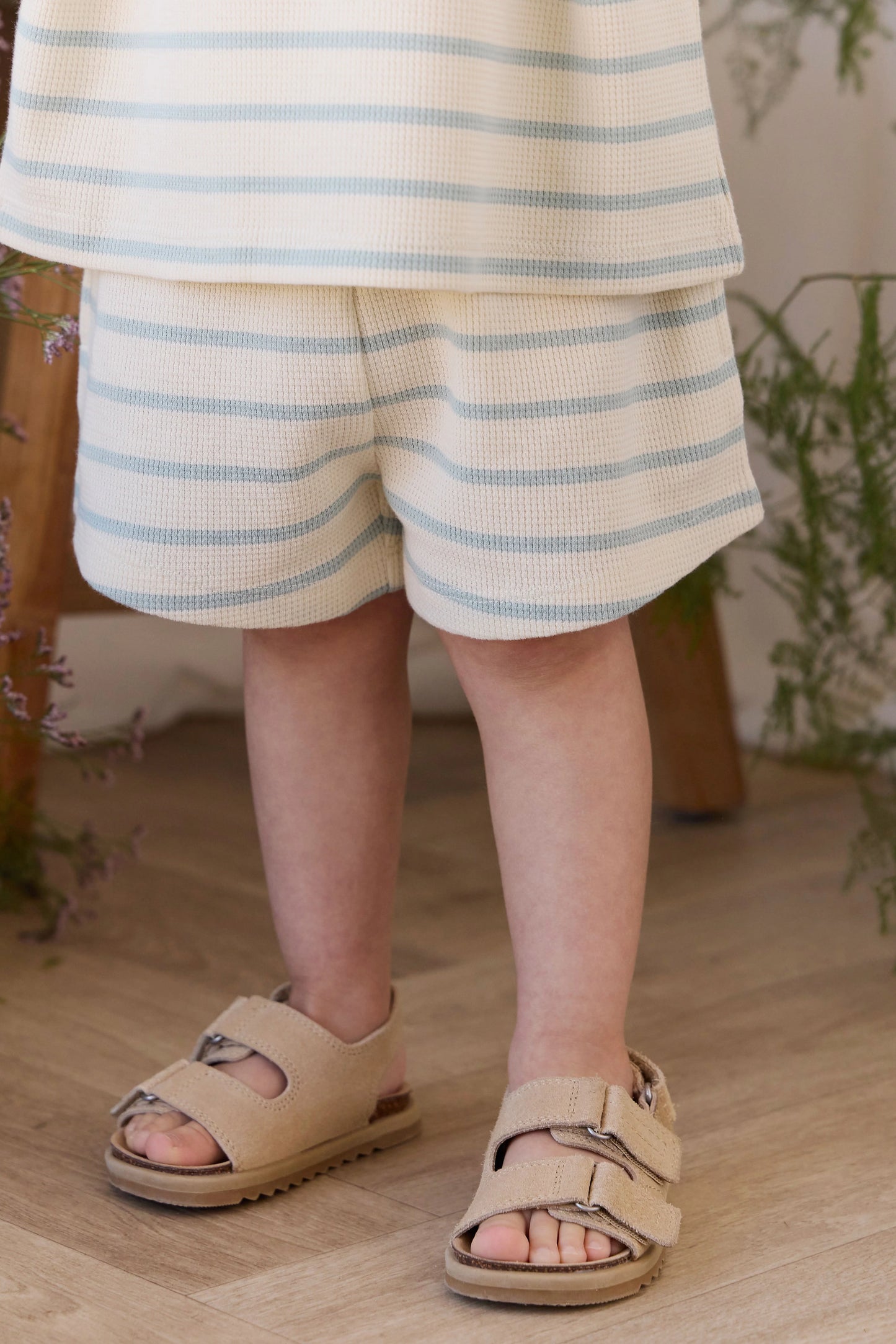 Jamie Kay Waffle Leith Shorts James Stripe Reef/Cloud