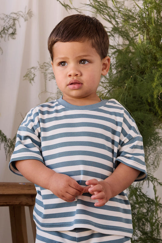 Jamie Kay Edward Tee Essential Stripe Cloud/Honolulu