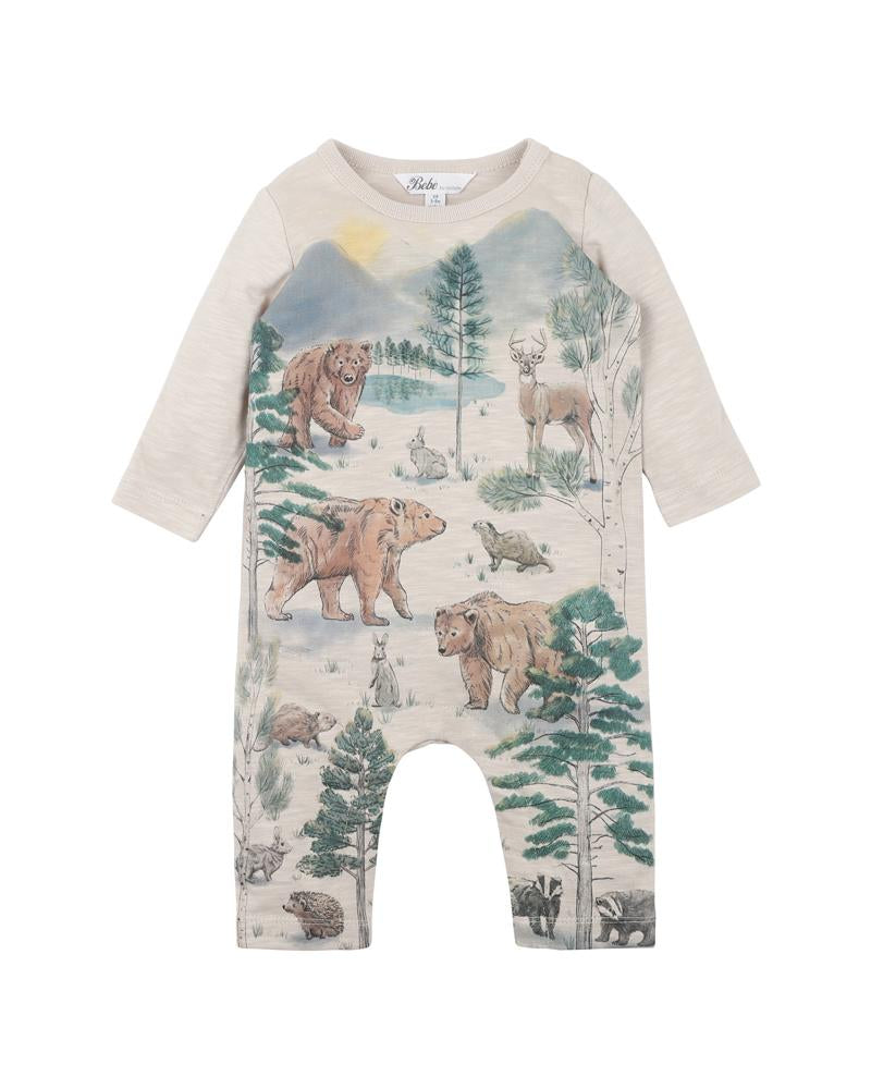 Bébé by Minihaha Myles Bear Scene Romper