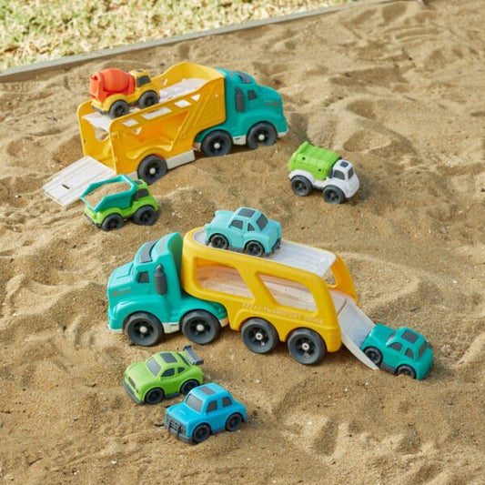Jiggle & Giggle Bioplastic Vehicle Carrier Trucks