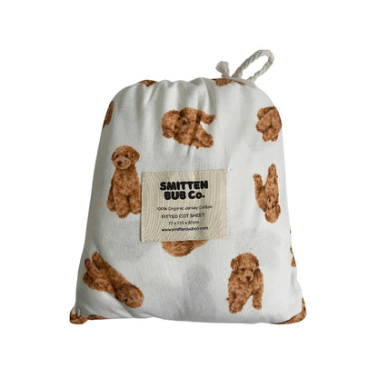 Smitten Bub Co Cavoodle Fitted Cot Sheet