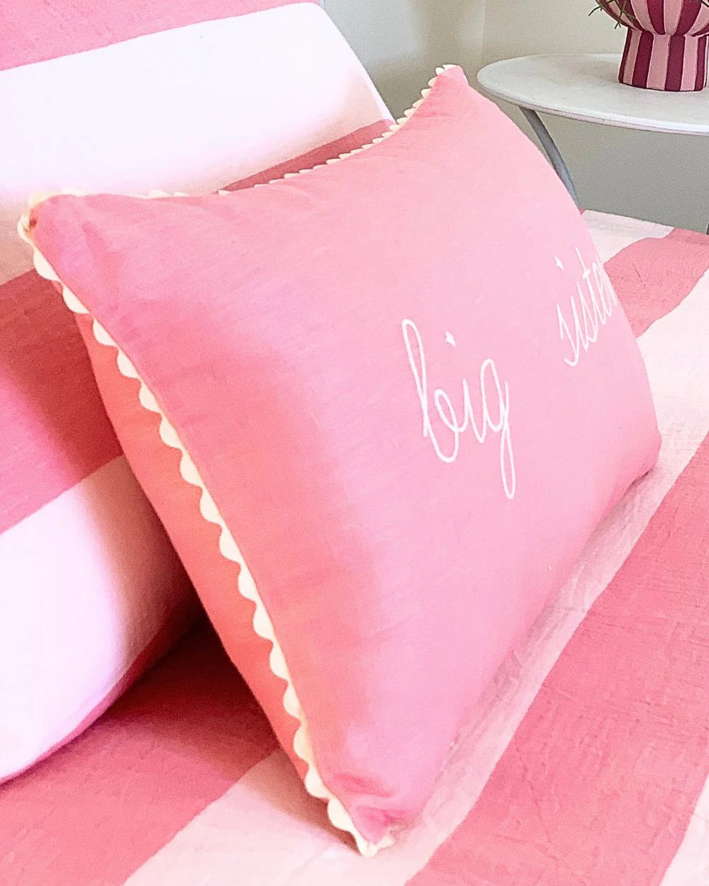 Little Nordic Sol ‘Big Sister’ Linen Cushion with Insert