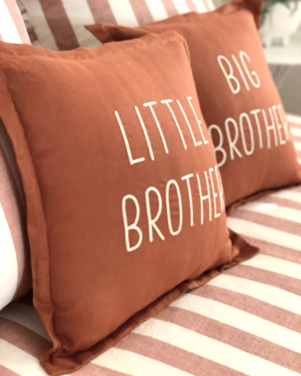 Little Nordic Sol ‘Little Brother’ Linen Cushion with Insert