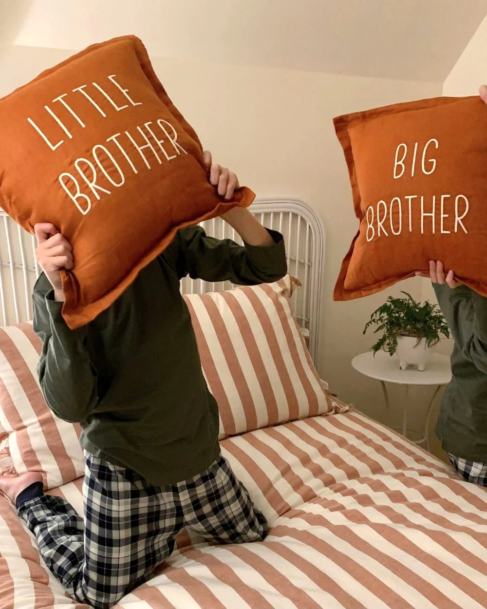 Little Nordic Sol ‘Little Brother’ Linen Cushion with Insert