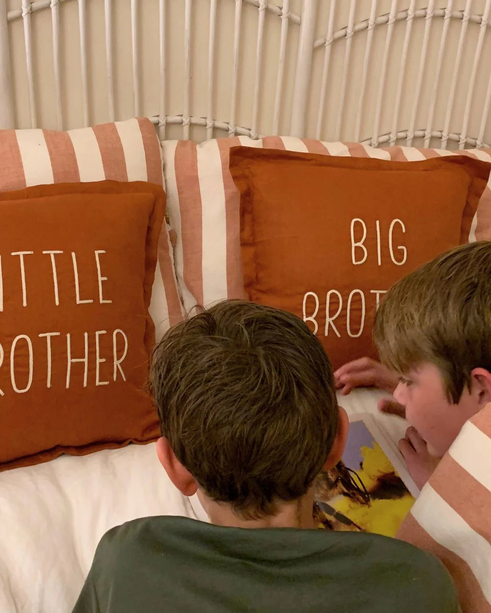 Little Nordic Sol ‘Big Brother’ Linen Cushion with Insert