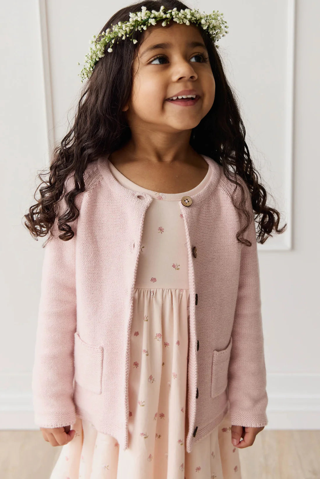 Jamie Kay Aude Cardigan Dainty Pink Marle