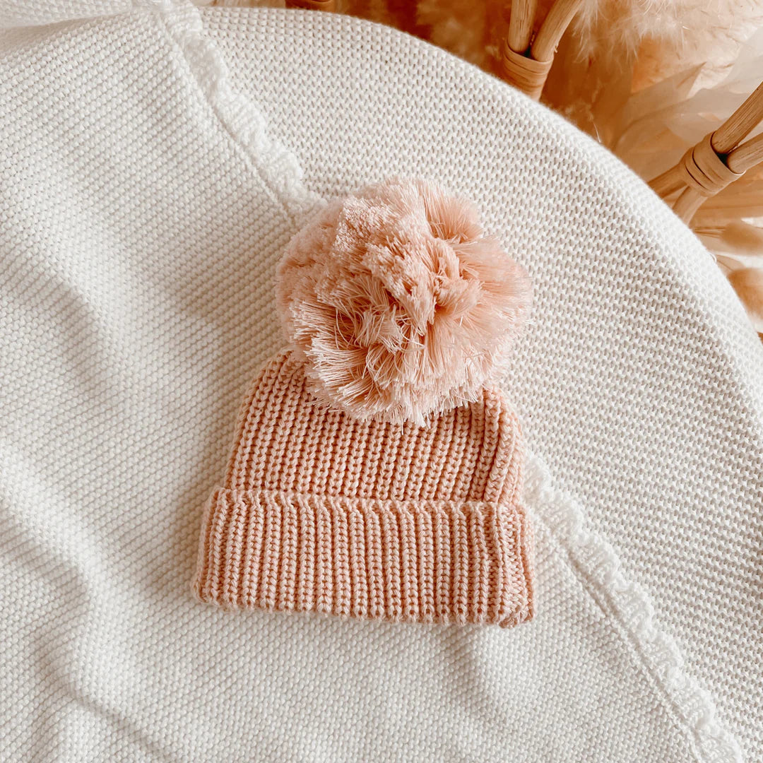 Blossom & Pear Mini Knit Beanie Pink Lemonade