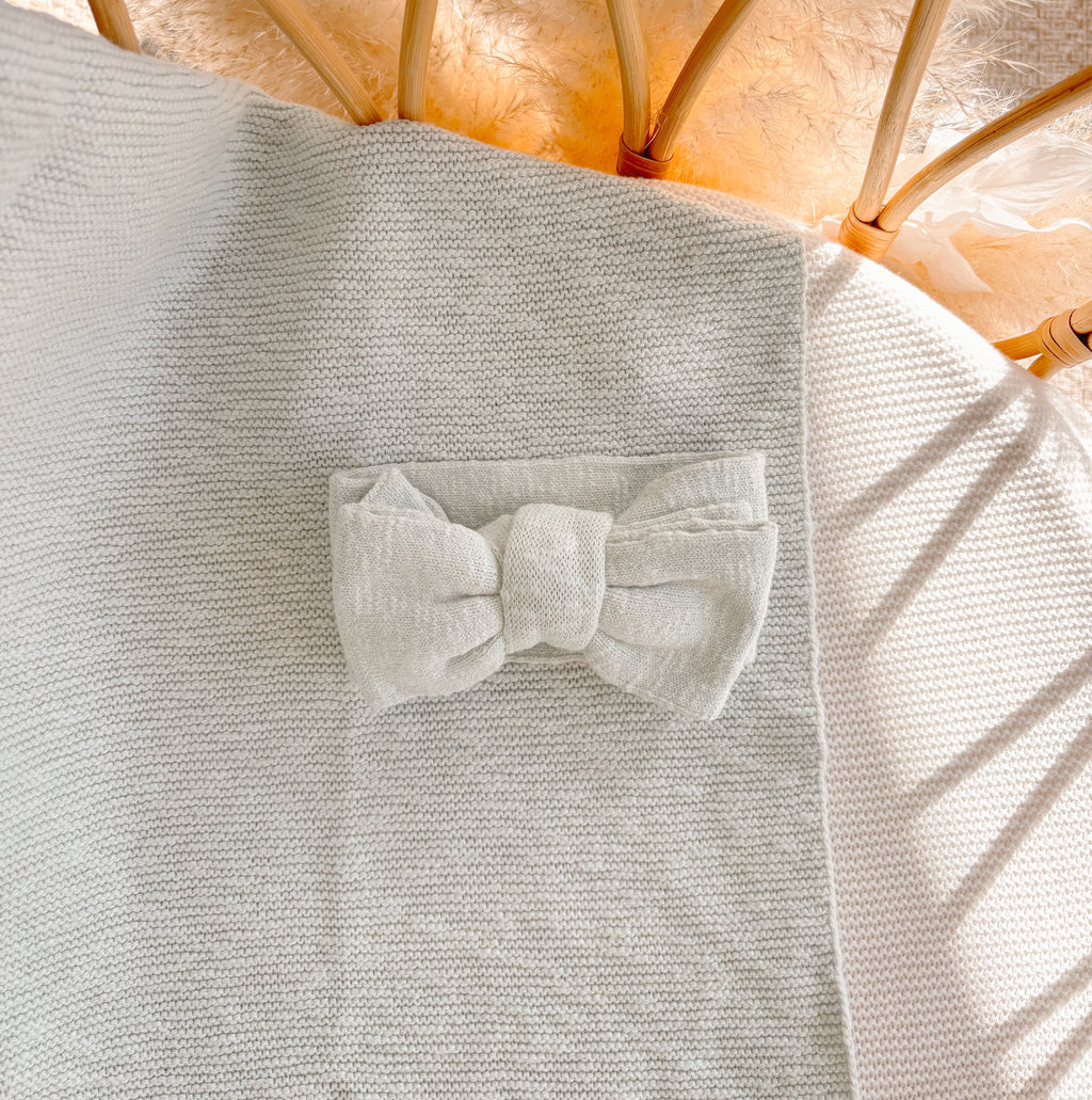 Blossom & Pear Knit Topknot Headband Periwinkle