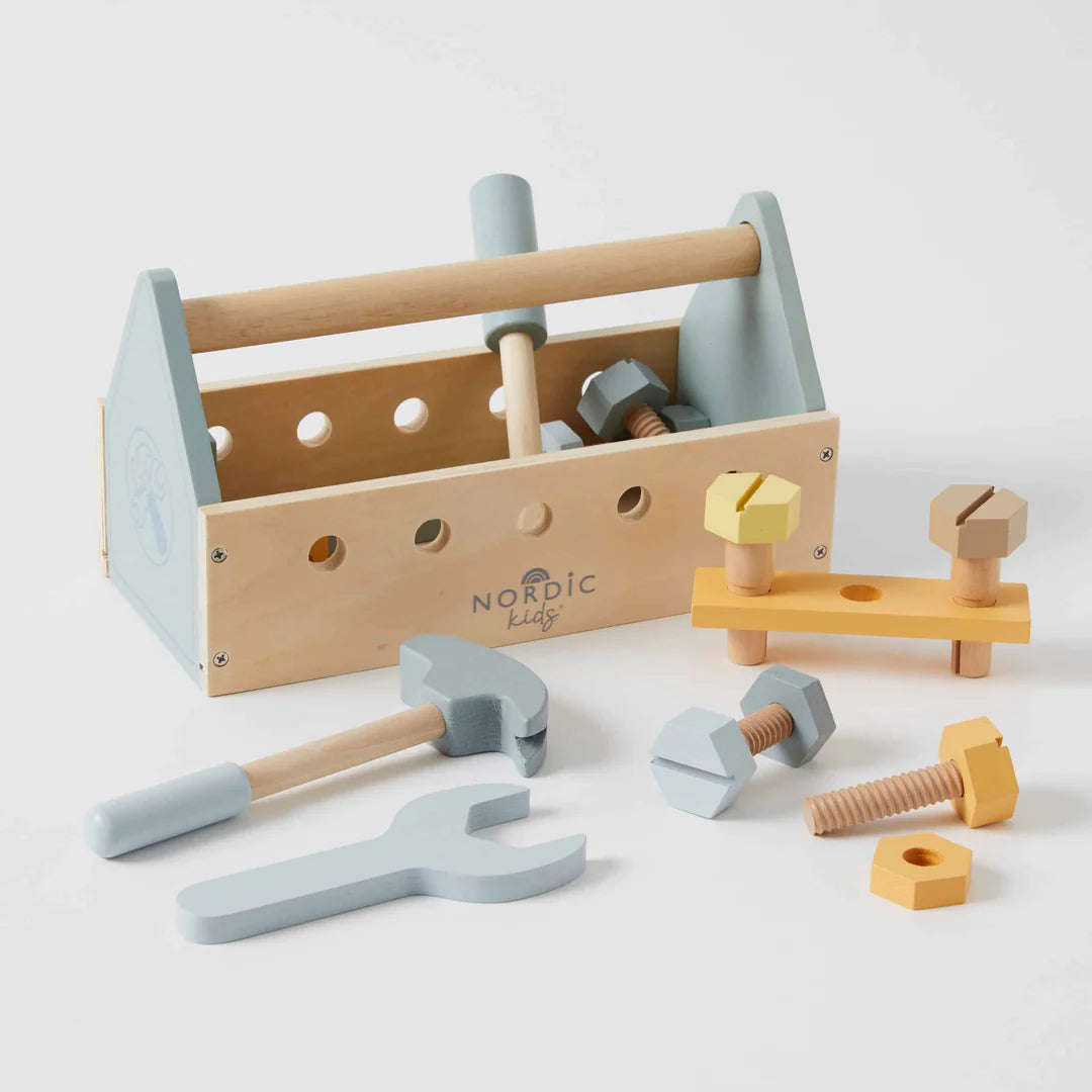 Nordic Kids Wooden Tool Box Set