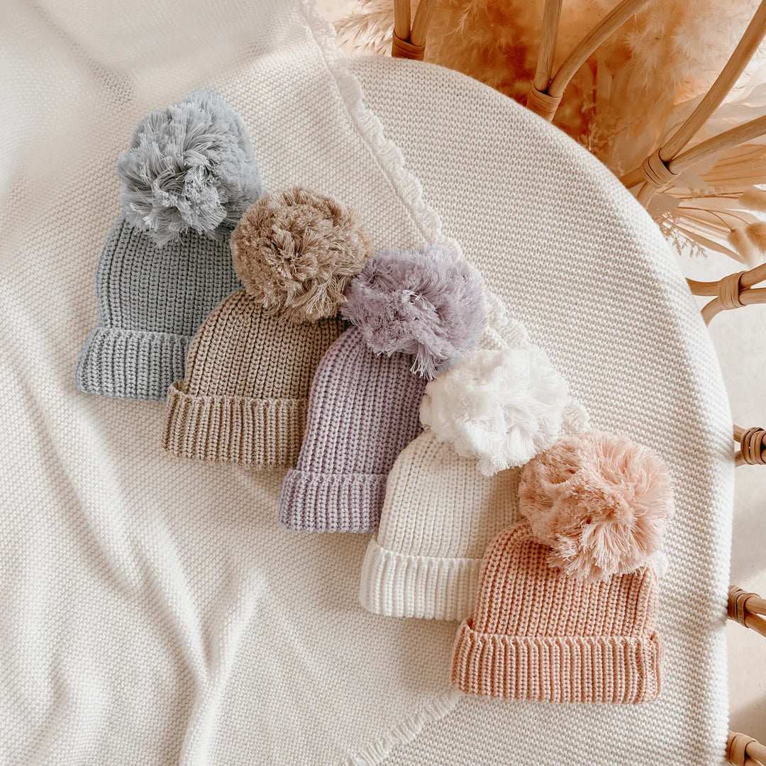 Blossom & Pear Mini Knit Beanie Lavender