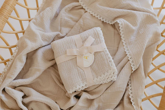 Confetti Kidz Classic Muslin Blanket Oatmeal