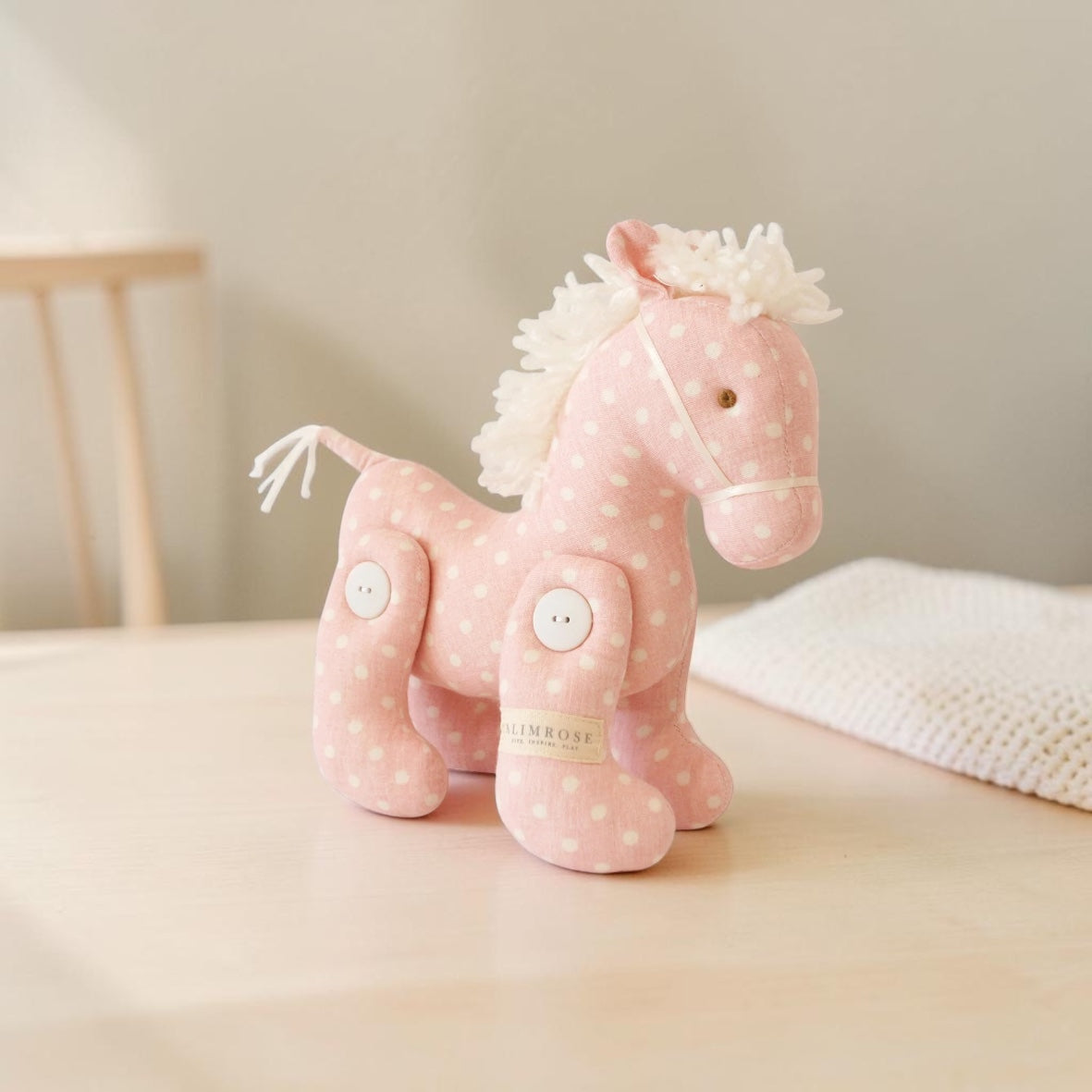 Alimrose Jointed Pony Pink White Spot