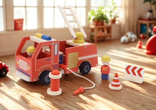 Kaper Kidz Wooden Fire Engine Playset