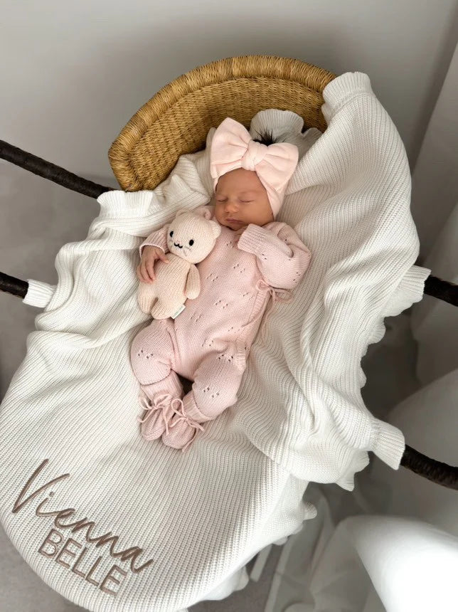 Petite + Co Newborn Lace Booties Pink