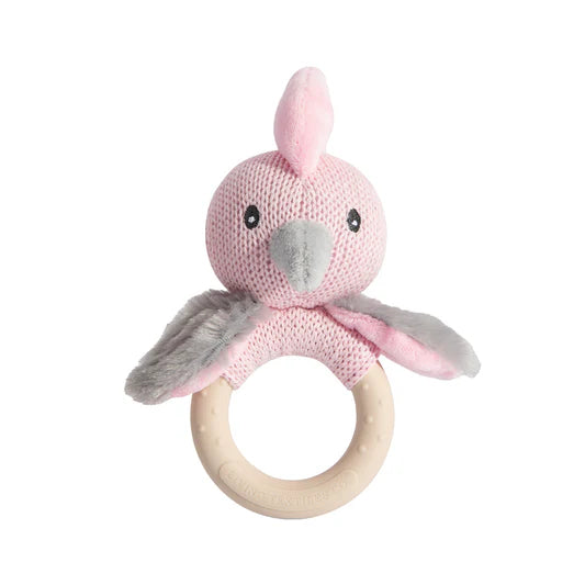 Living Textiles Australiana Ring Rattle Gary the Galah