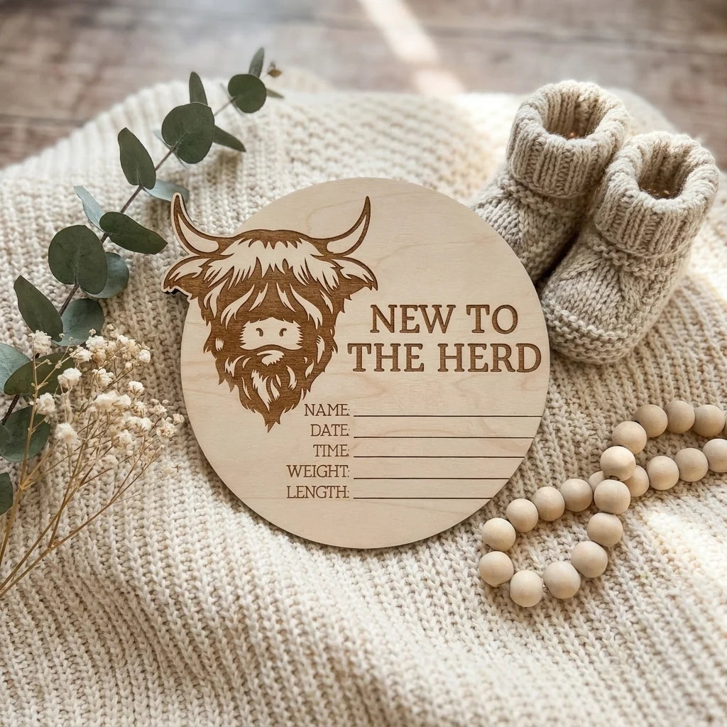 Timber Tinkers ‘New To The Herd’ Birth Annoucement Disc