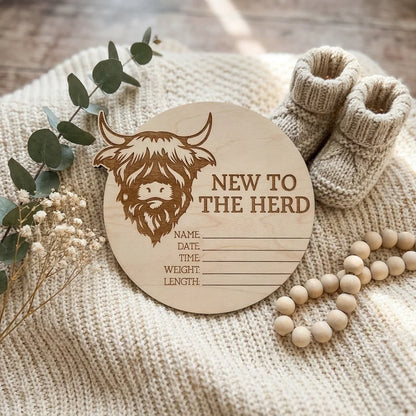 Timber Tinkers ‘New To The Herd’ Birth Annoucement Disc