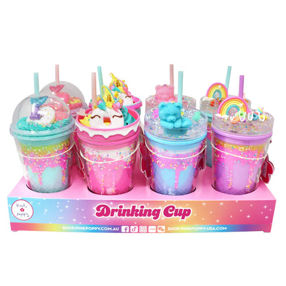 Pink Poppy Mermaid Drinking Cup Blue