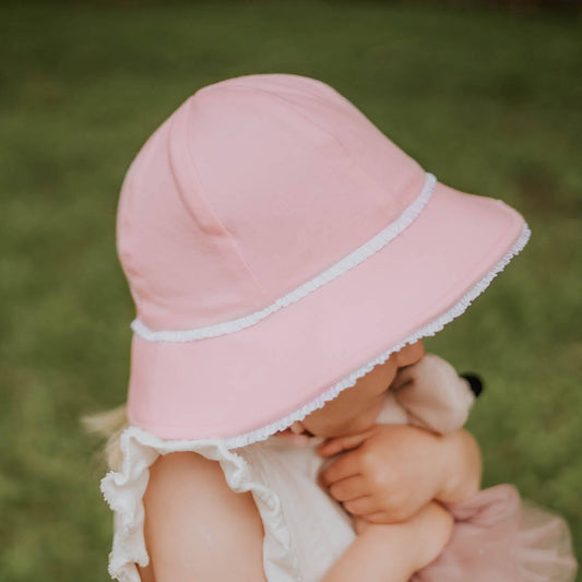 Bedhead Hats Toddler Bucket Hat Ruffle Trim Blush