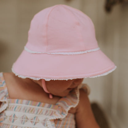 Bedhead Hats Toddler Bucket Hat Ruffle Trim Blush