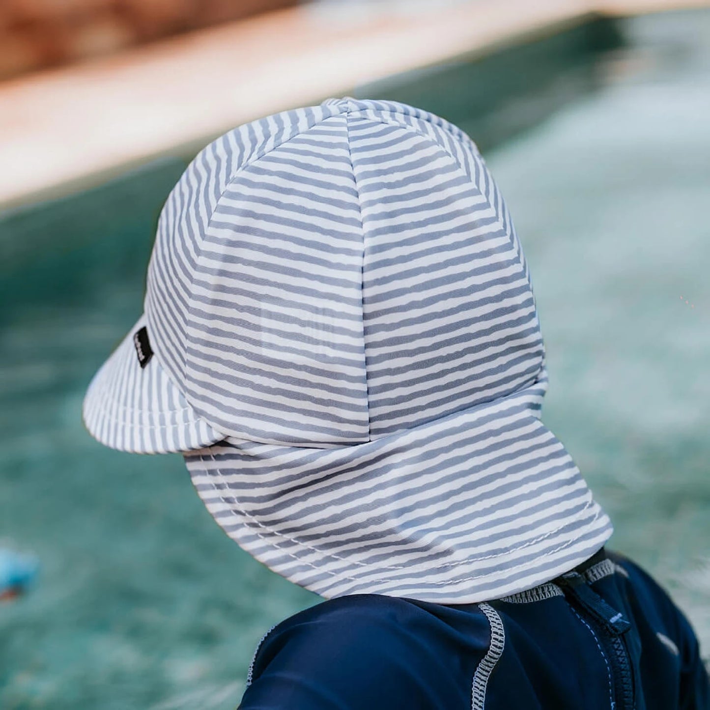 Bedhead Hats Swim Legionnaire Flap Beach Hat Stevie Stripe