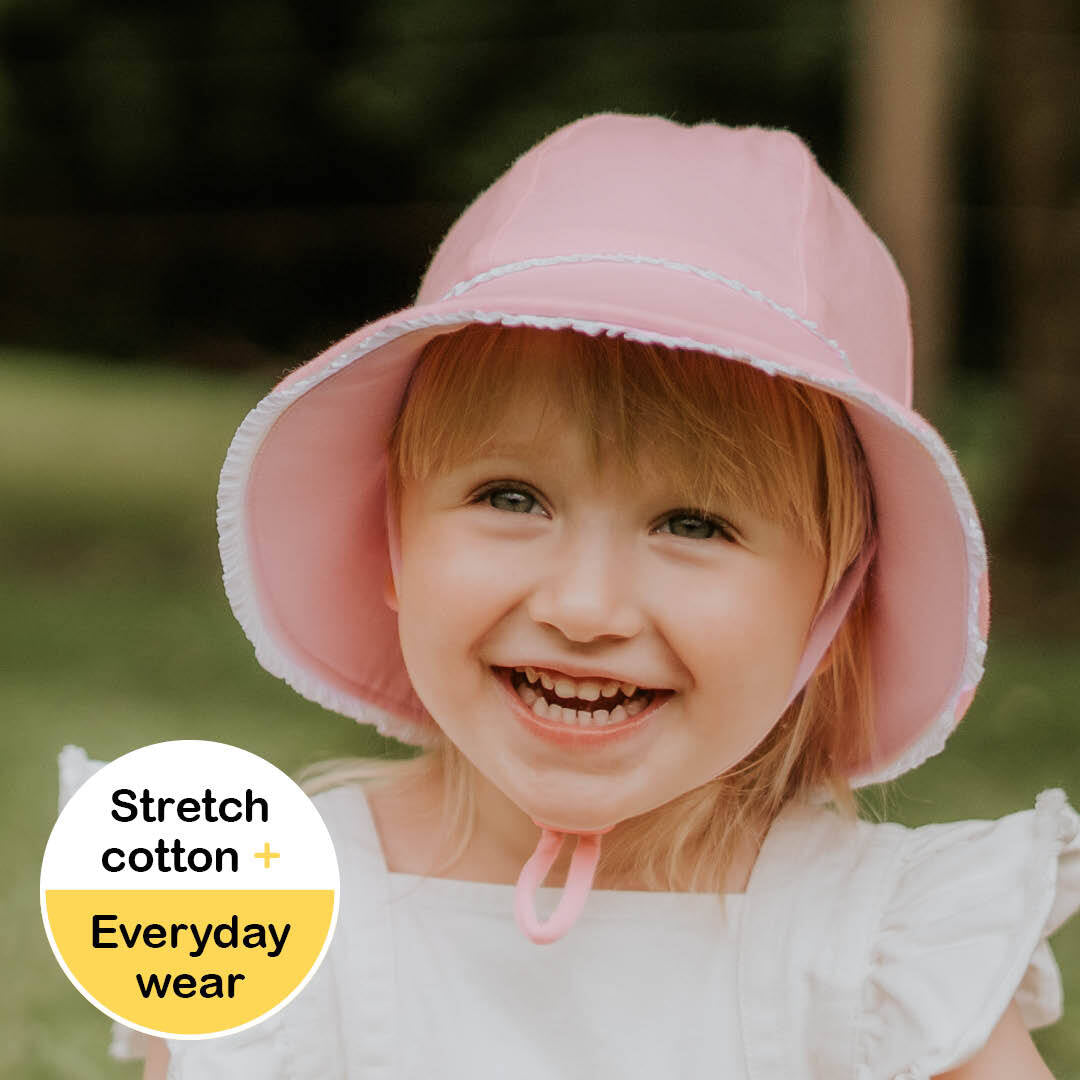 Bedhead Hats Toddler Bucket Hat Ruffle Trim Blush